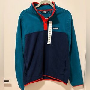 Lands' End Teal and Navy Pullover - Men’s Small - New with tags, never worn
